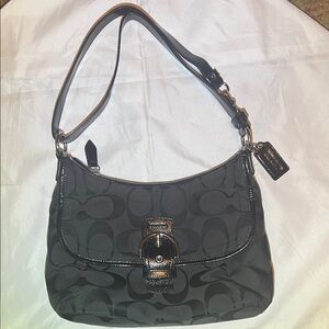 Coach Black Signature Shoulder Bag - Like New!